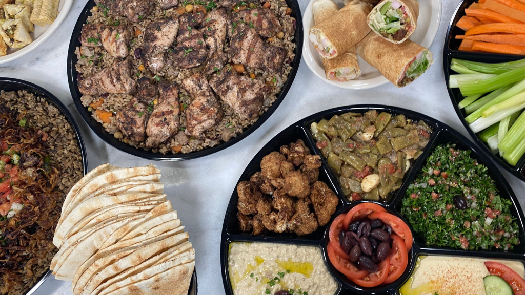 Sunday Night Football with Aladdin's Lebanese Catering 4 Aladdin's Catering Spread