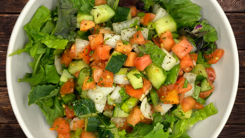 Meatless options at Aladdin's 3 Lebanese salata at Aladdin's