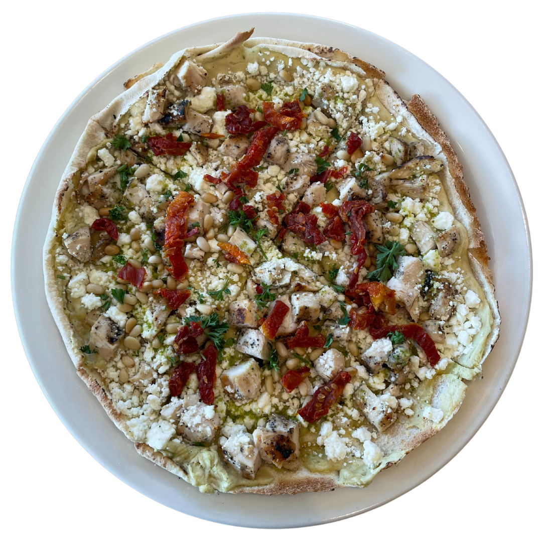 Chicken Pesto Pitza – NEW!